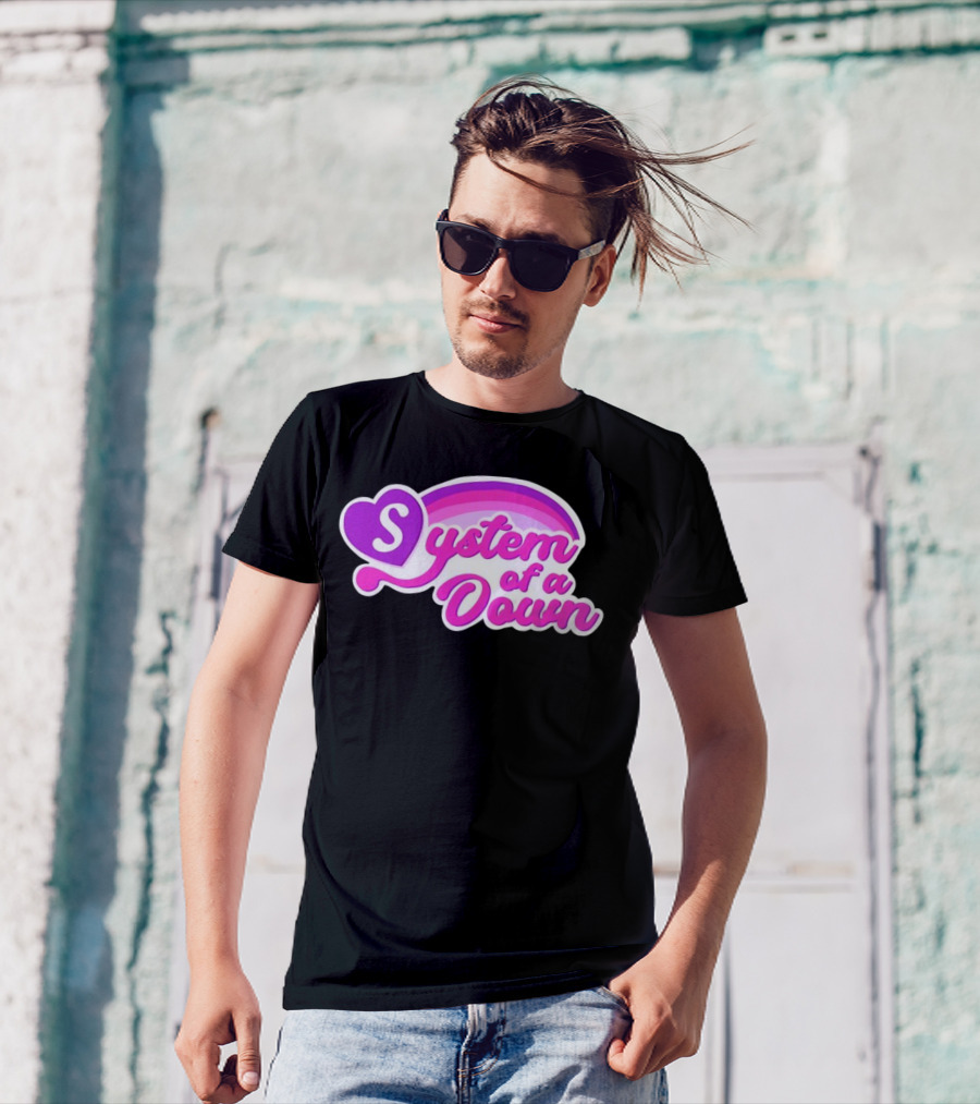 System Of A Down Rainbow Heart T-Shirt