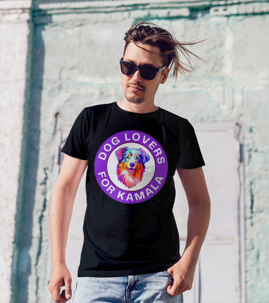 Dog Lovers For Kamala Harris Australian Shepherd T-Shirt