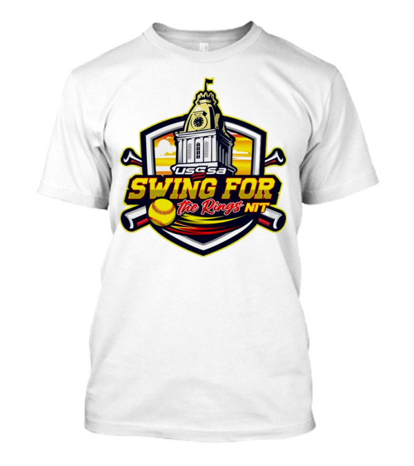 USSSA Pennsylvania Fast Pitch Swing For The Rings NIT 2024 Baseball Capitol Badge T-Shirt