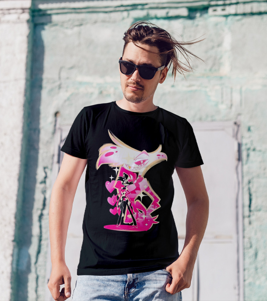 Angel Dust And Alastor Design Hazbin Hotel Series T-Shirt
