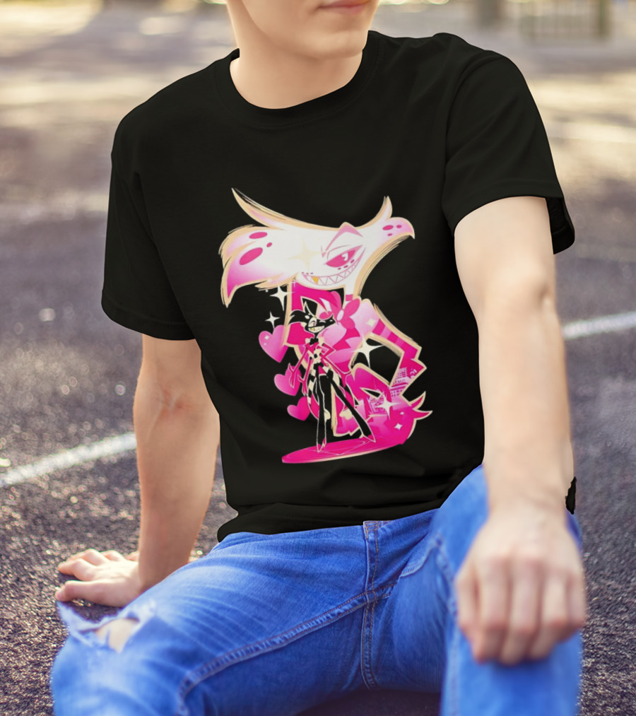 Angel Dust And Alastor Design Hazbin Hotel Series T-Shirt