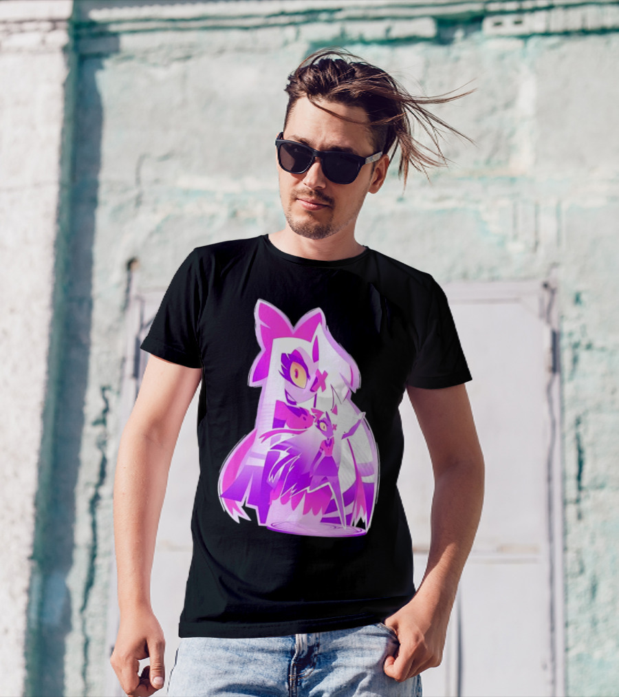 Exorcist Angel Hazbin Hotel Game Purple Character T-Shirt