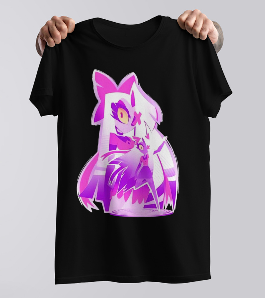 Exorcist Angel Hazbin Hotel Game Purple Character T-Shirt