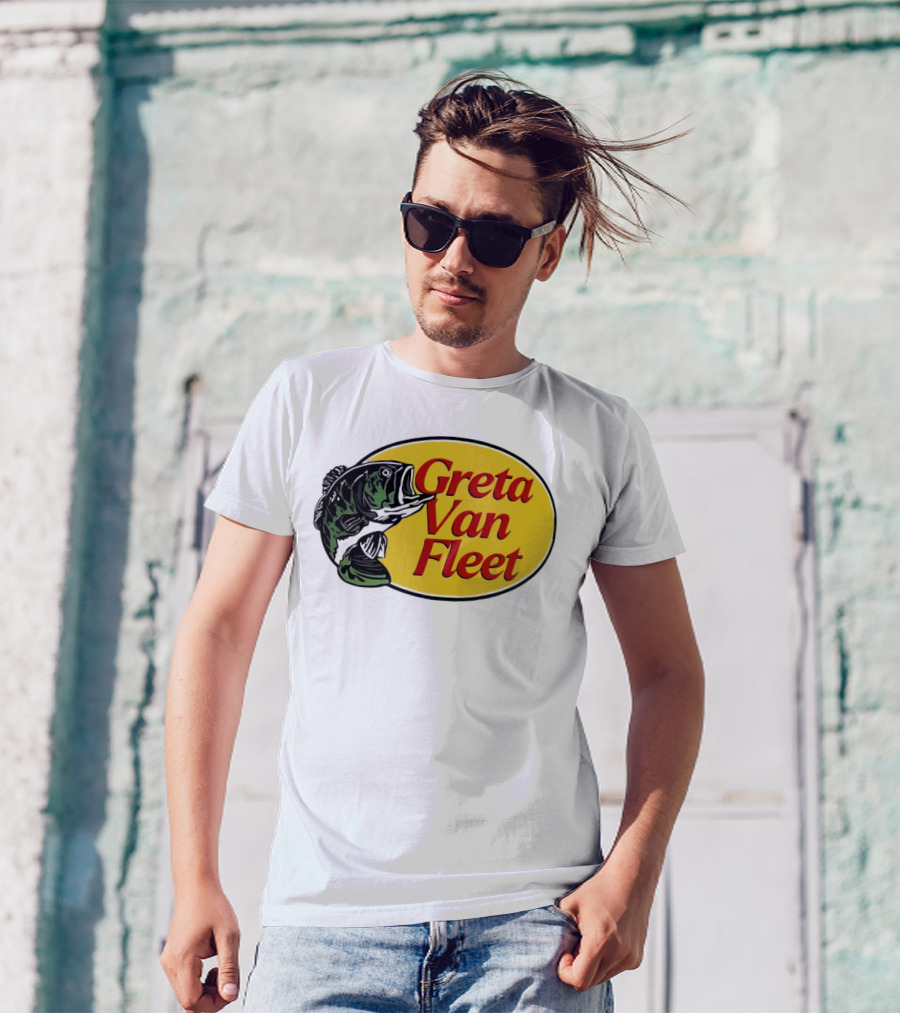 Greta Van Fleet Bass Fishing Oval Bass Emblem T-Shirt