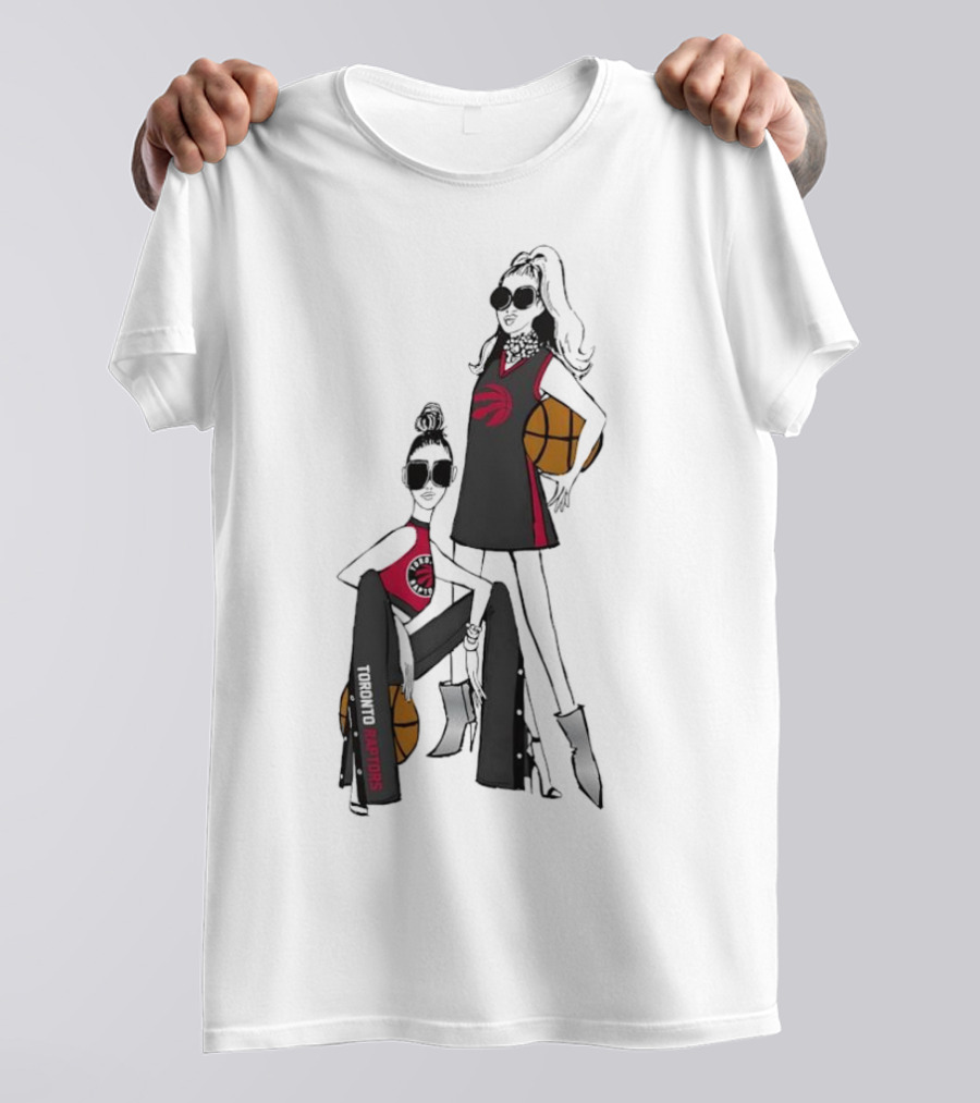 Toronto Raptors G-III 4Her Basketball Girls Fitted Graphic Tee With Iconic Logo T-Shirt