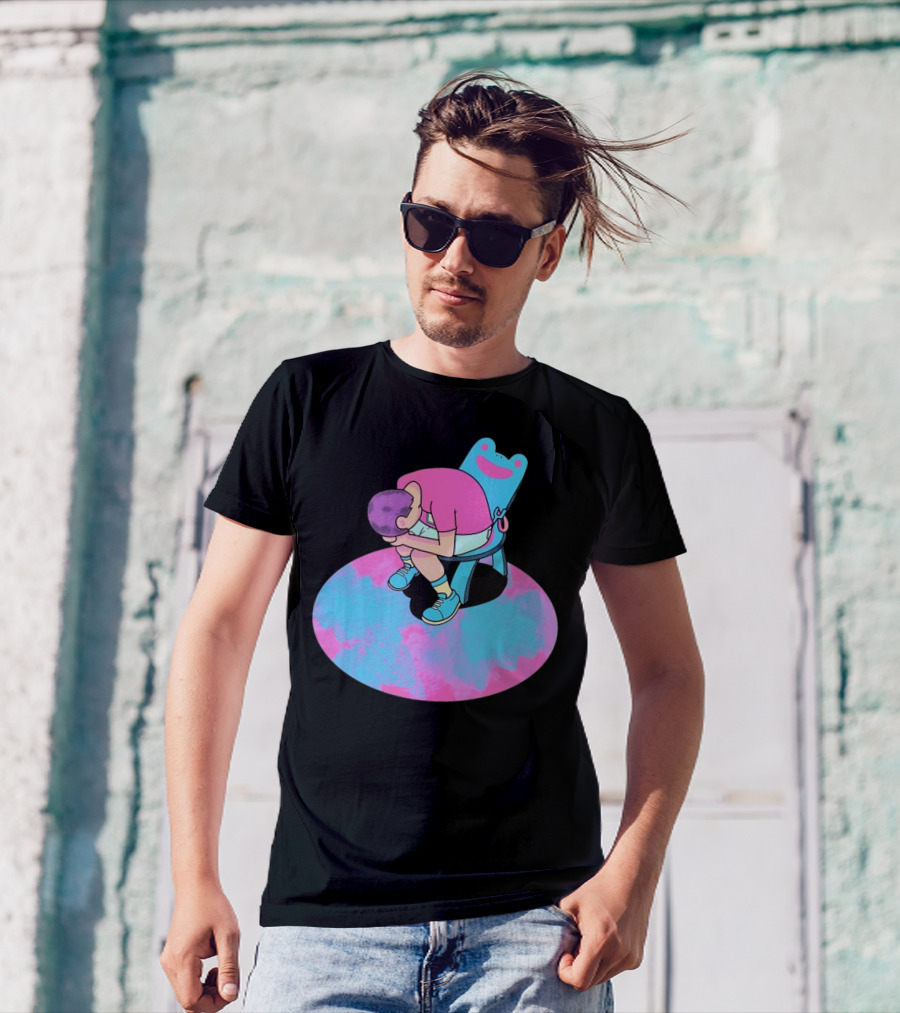 Bell Tolls X My Bells Child In Chair Art With Pink And Blue Palette T-Shirt