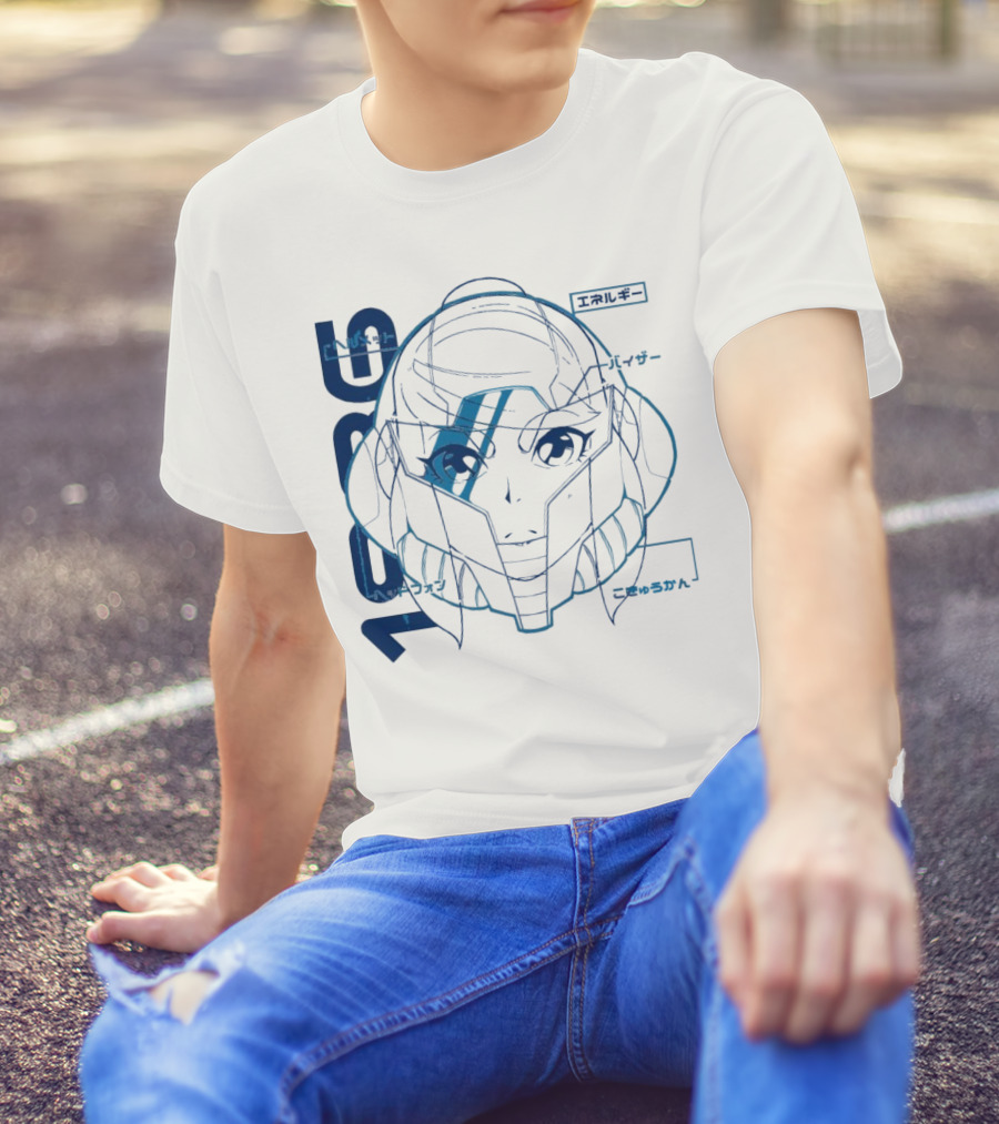 Samus Aran Metroid Heroine 1986 Visor Energy Icon Japanese T-Shirt