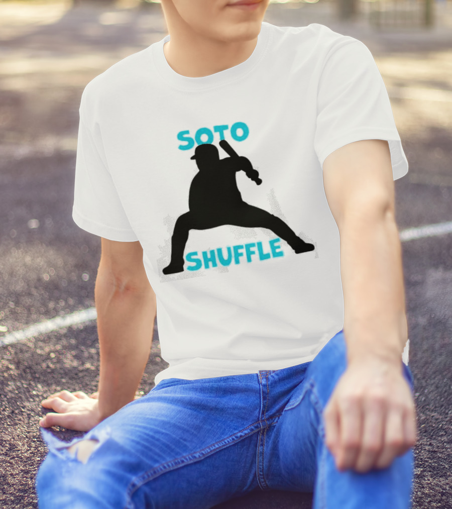 New York Yankees Soto Shuffle Silhouette Baseball Stance T-Shirt