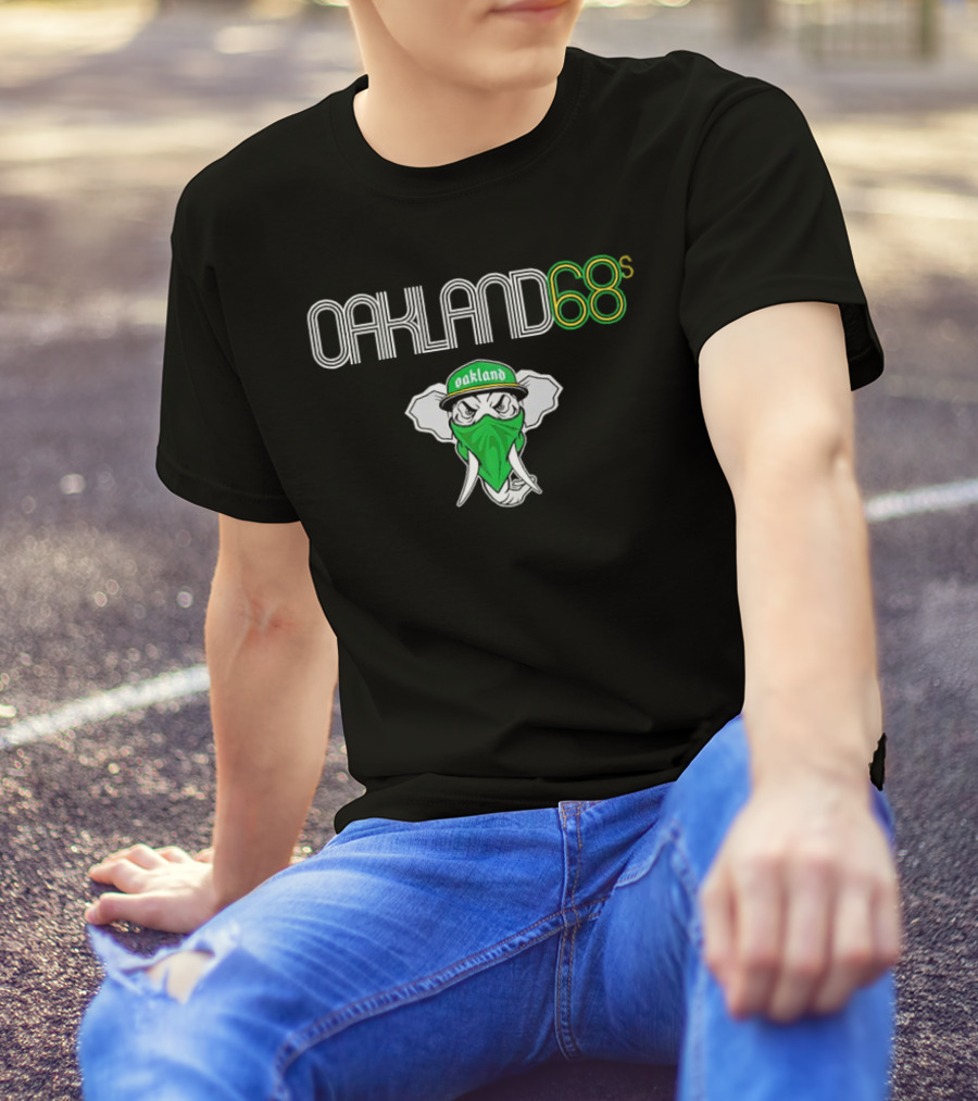 Oakland 68s Elephant Green Bandana Baseball Cap T-Shirt