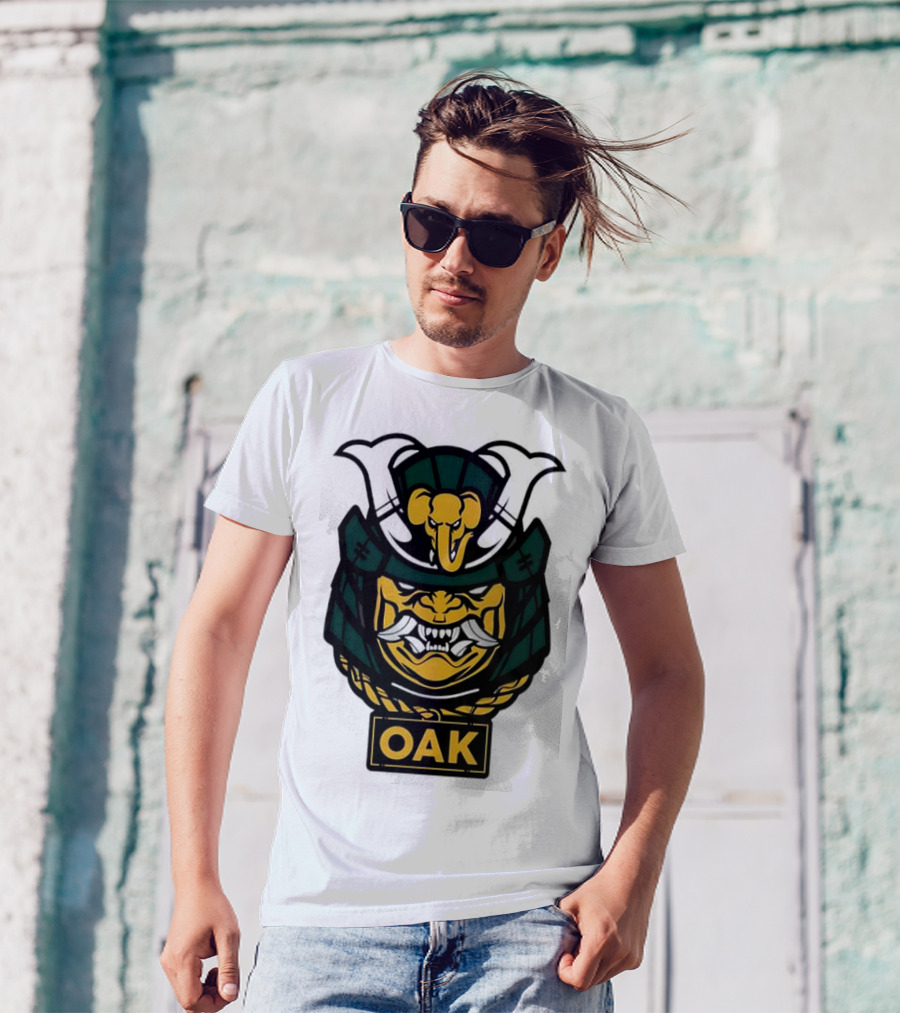 Oakland Athletics Samurai OAK Aggressive Mask T-Shirt