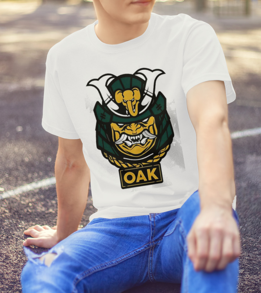 Oakland Athletics Samurai OAK Aggressive Mask T-Shirt