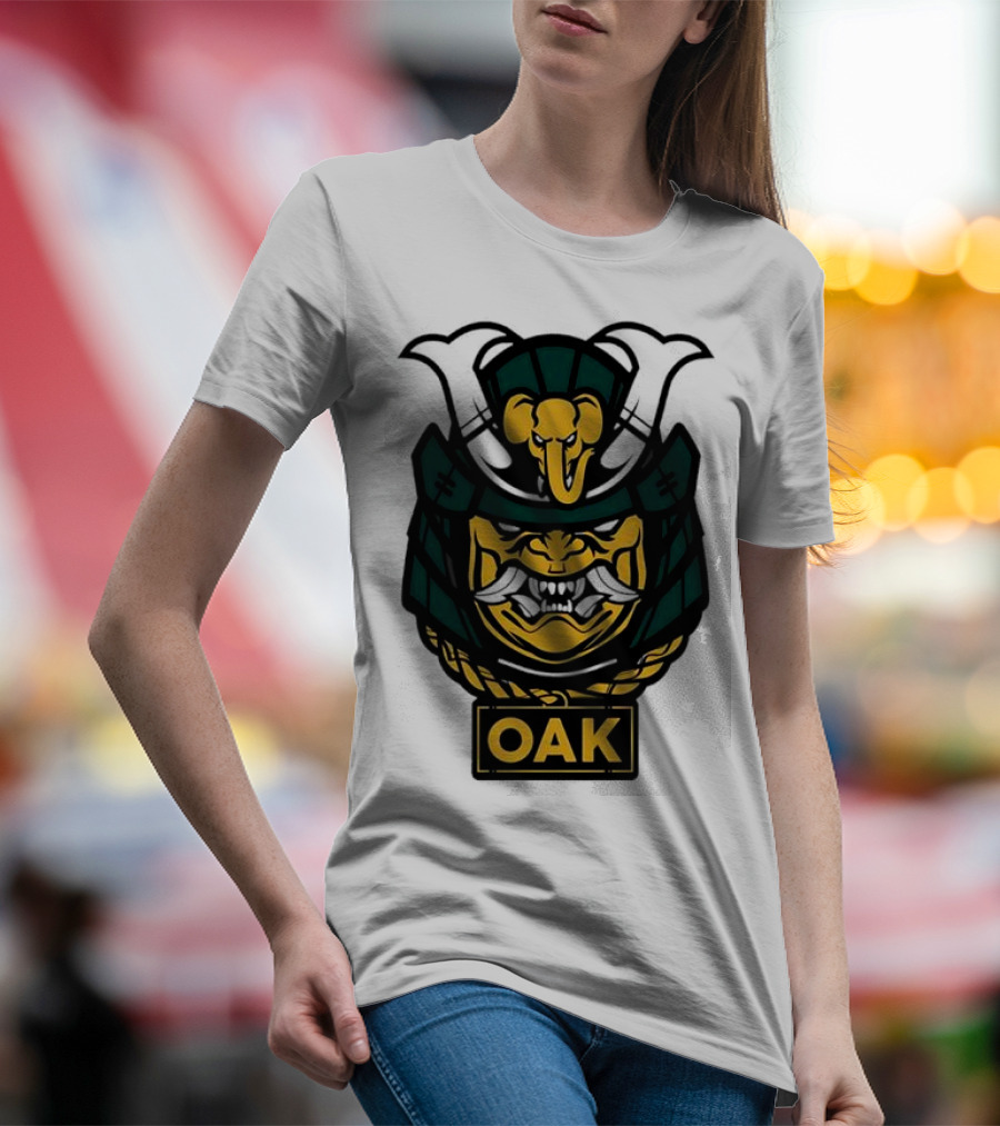 Oakland Athletics Samurai OAK Aggressive Mask T-Shirt