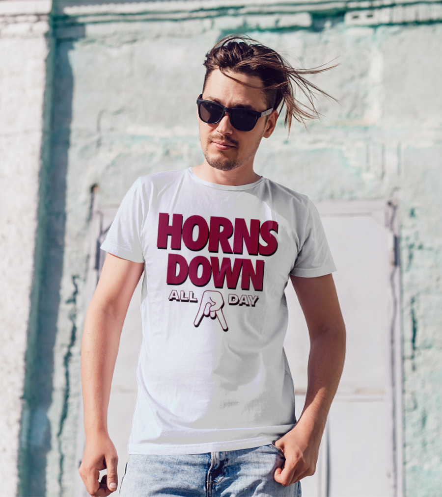 Horns Down All Day Oklahoma Sooners T-Shirt