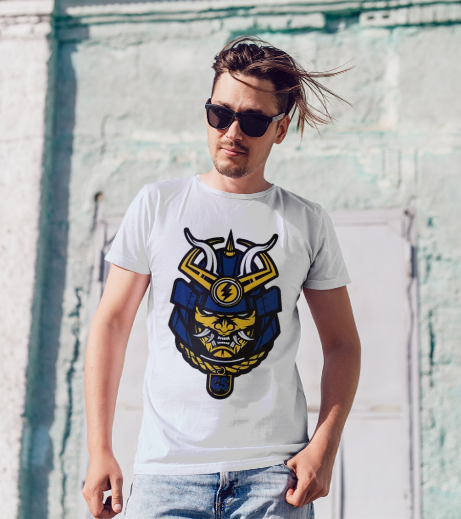 Golden State Warriors GS Samurai Helmet Emblem T-Shirt