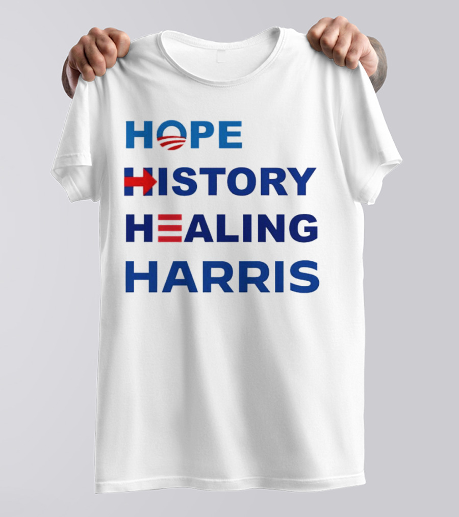HOPE History Healing Harris Obama Arrow Elements T-Shirt