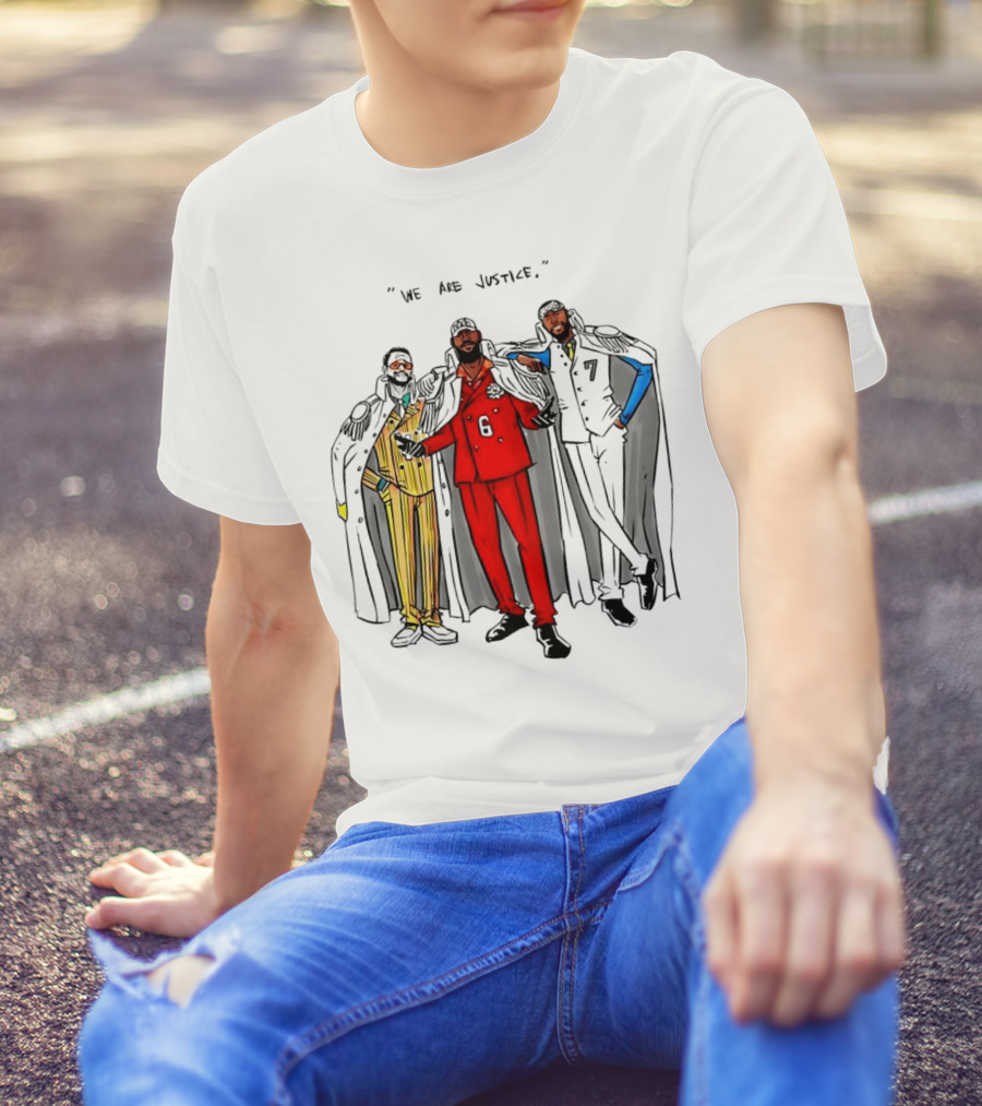 Jay Kim We Are Justice One Piece Anime Three Admirals T-Shirt