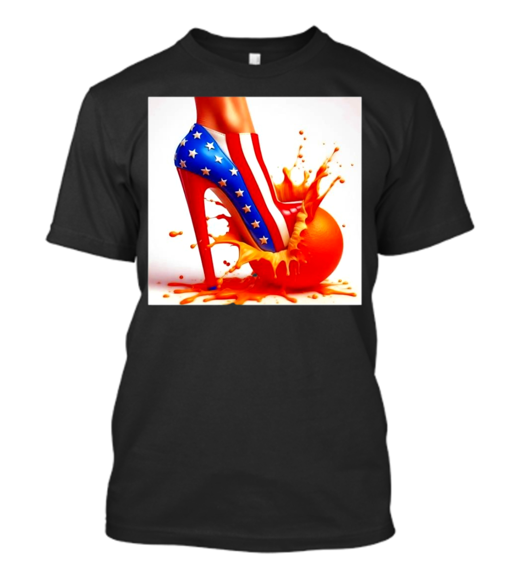 Patriotic Heels Trampling Orange Let's Go Kamala Harris T-Shirt