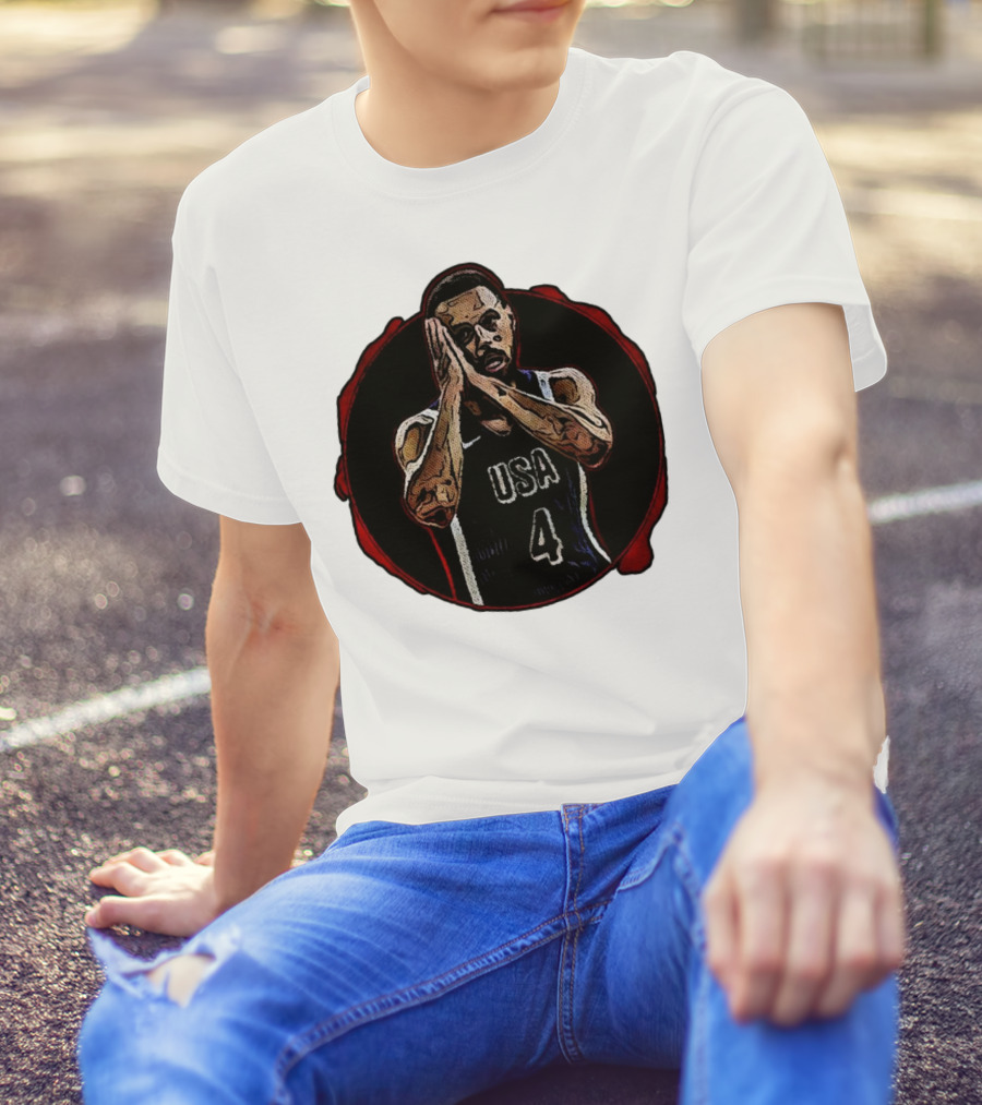 Stephen Curry Night Night USA Basketball Team Paris T-Shirt