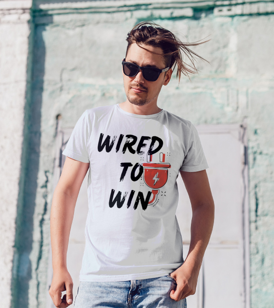 Wired To Win 2024 Electric Plug And Lightning Bolt T-Shirt