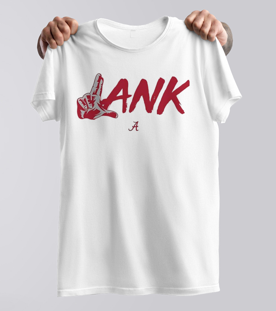 Alabama Crimson Tide Lank Hand Sign With Terrion Arnold Jalen Milroe Red A T-Shirt