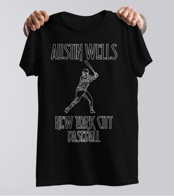 Austin Wells Baseball New York City Batter T-Shirt