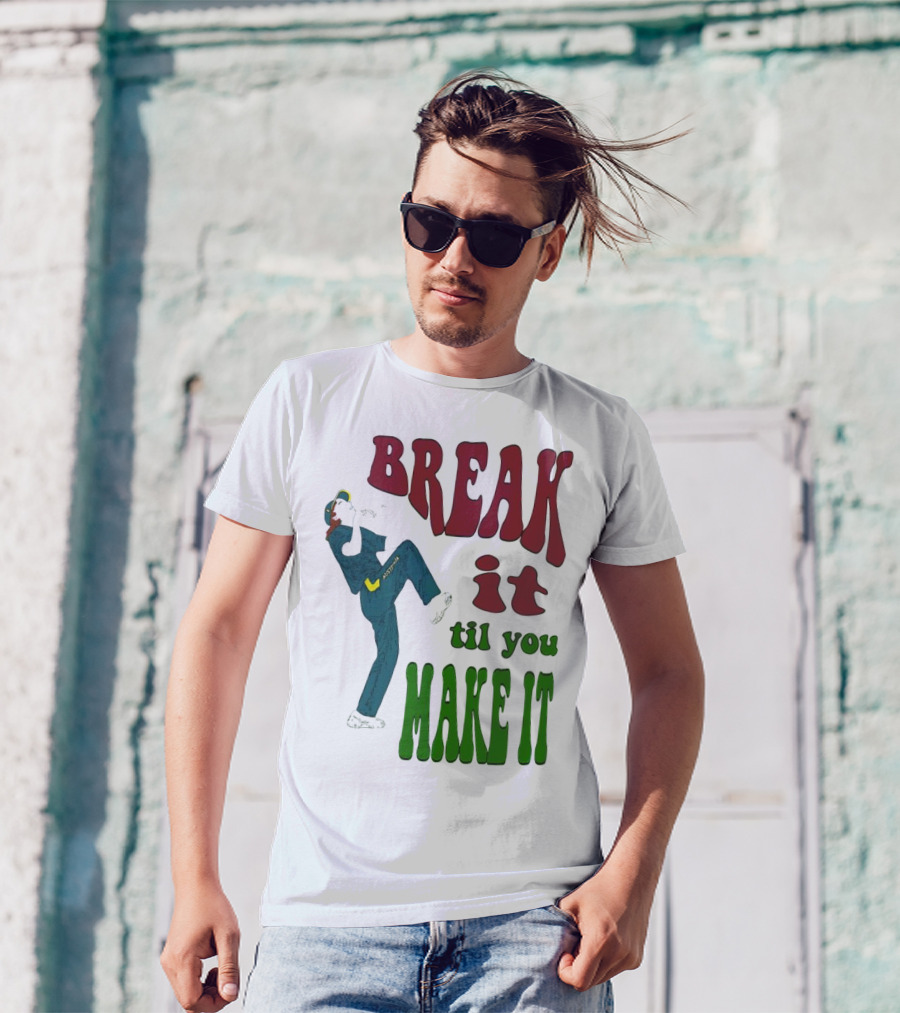 BREAK IT TIL YOU MAKE IT Retro Style Dancing Figure T-Shirt