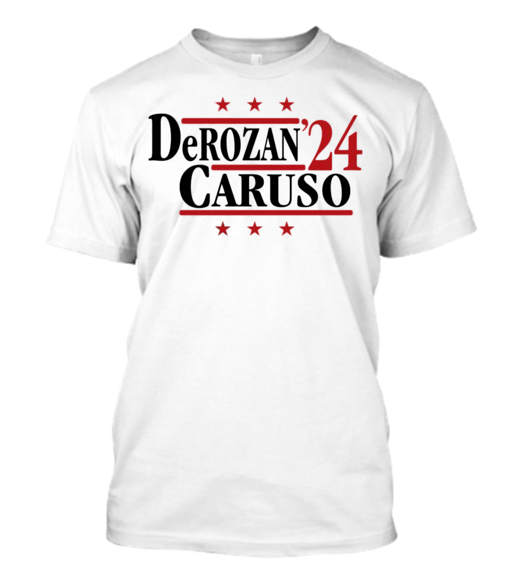 DeRozan Caruso '24 Chicago Bulls Red Stars T-Shirt