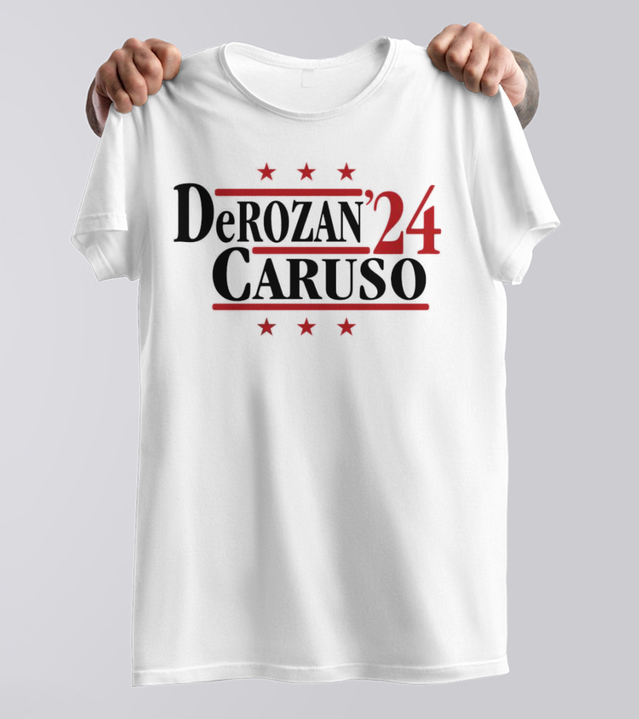 DeRozan Caruso '24 Chicago Bulls Red Stars T-Shirt