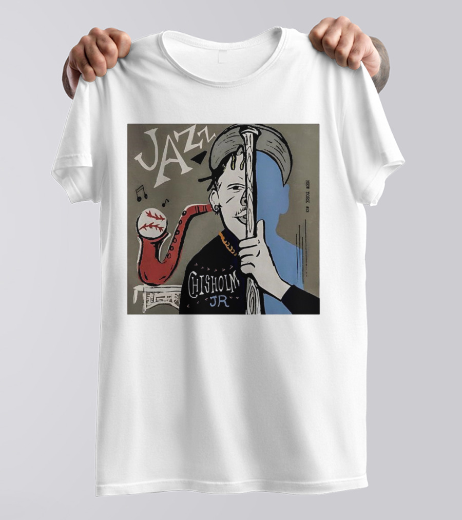 Jazz Chisholm Jr New York Jazz Music Baseball Saxophone T-Shirt