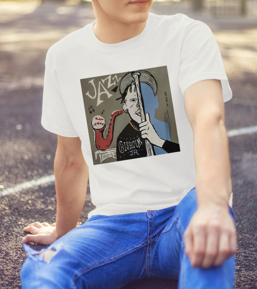Jazz Chisholm Jr New York Jazz Music Baseball Saxophone T-Shirt