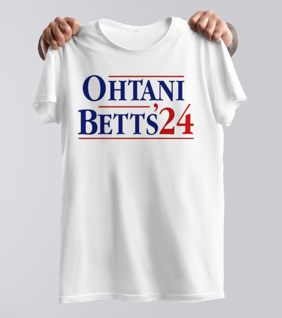 Los Angeles Dodgers Ohtani Betts 2024 Presidential Election T-Shirt