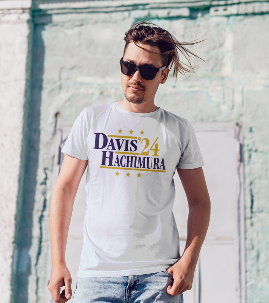Los Angeles Lakers Davis '24 Hachimura Stars T-Shirt