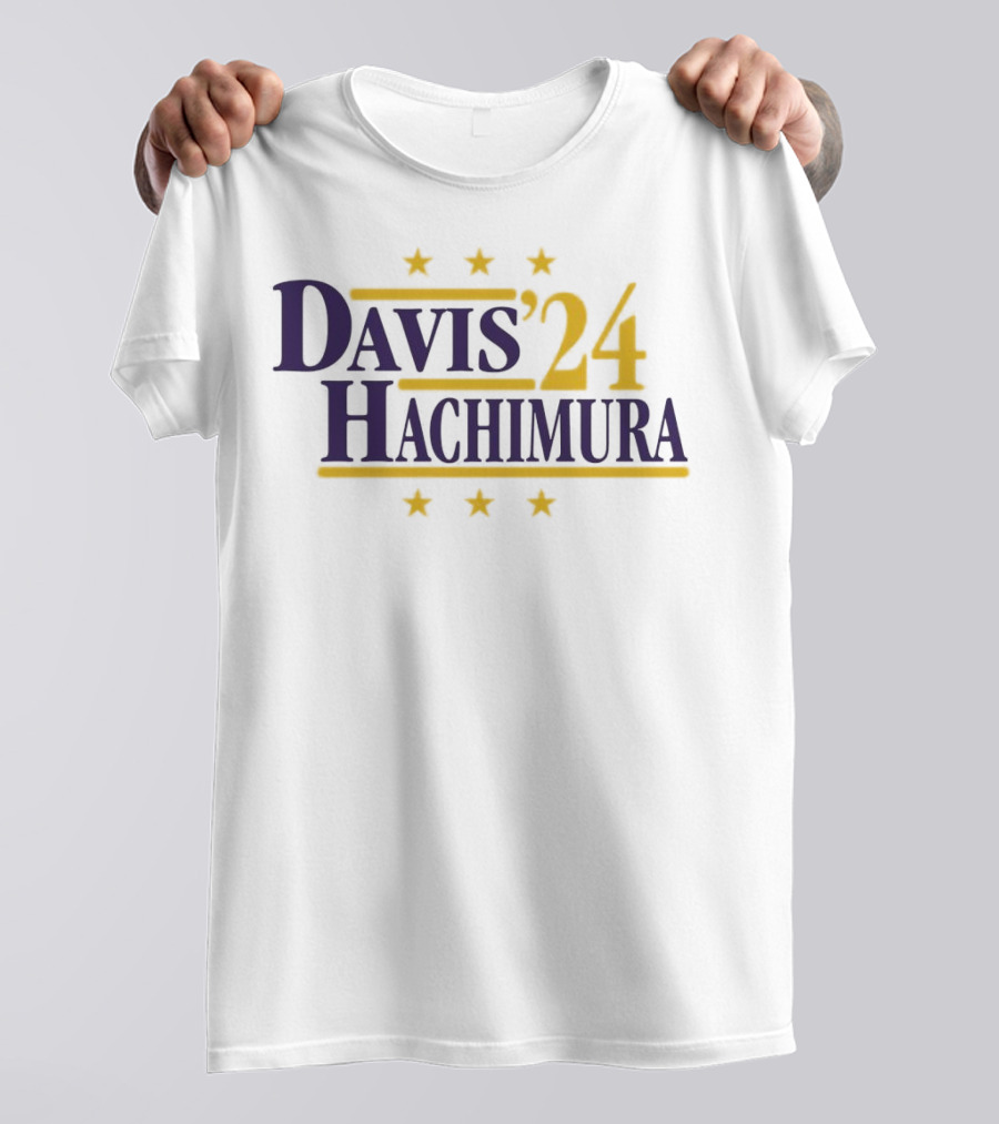 Los Angeles Lakers Davis '24 Hachimura Stars T-Shirt