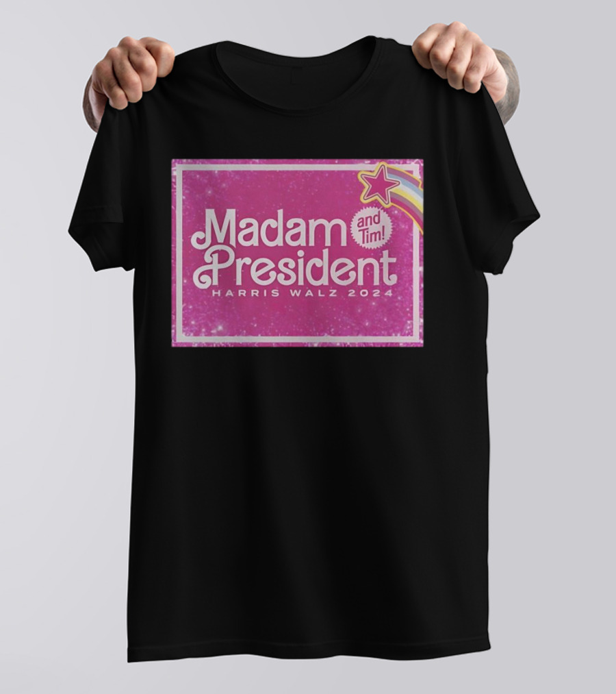 Madam President And Tim Harris Walz 2024 Star T-Shirt