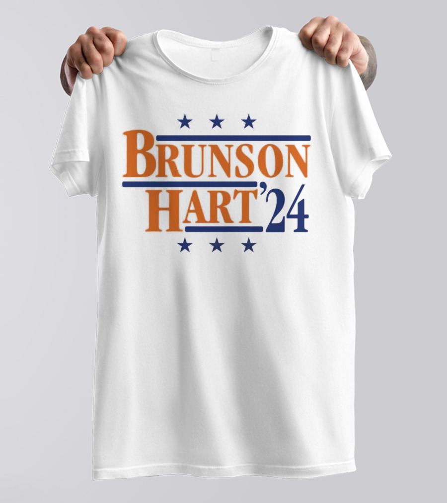 Brunson Hart '24 New York Knicks Basketball Stars T-Shirt