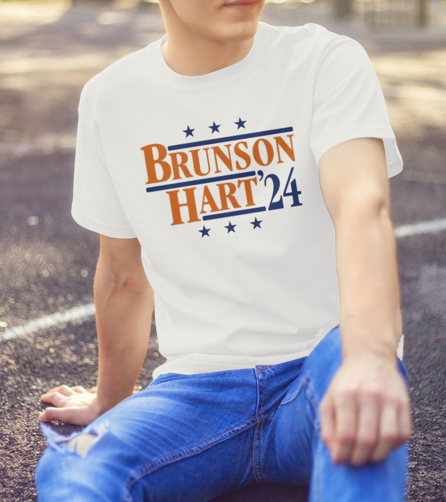 Brunson Hart '24 New York Knicks Basketball Stars T-Shirt