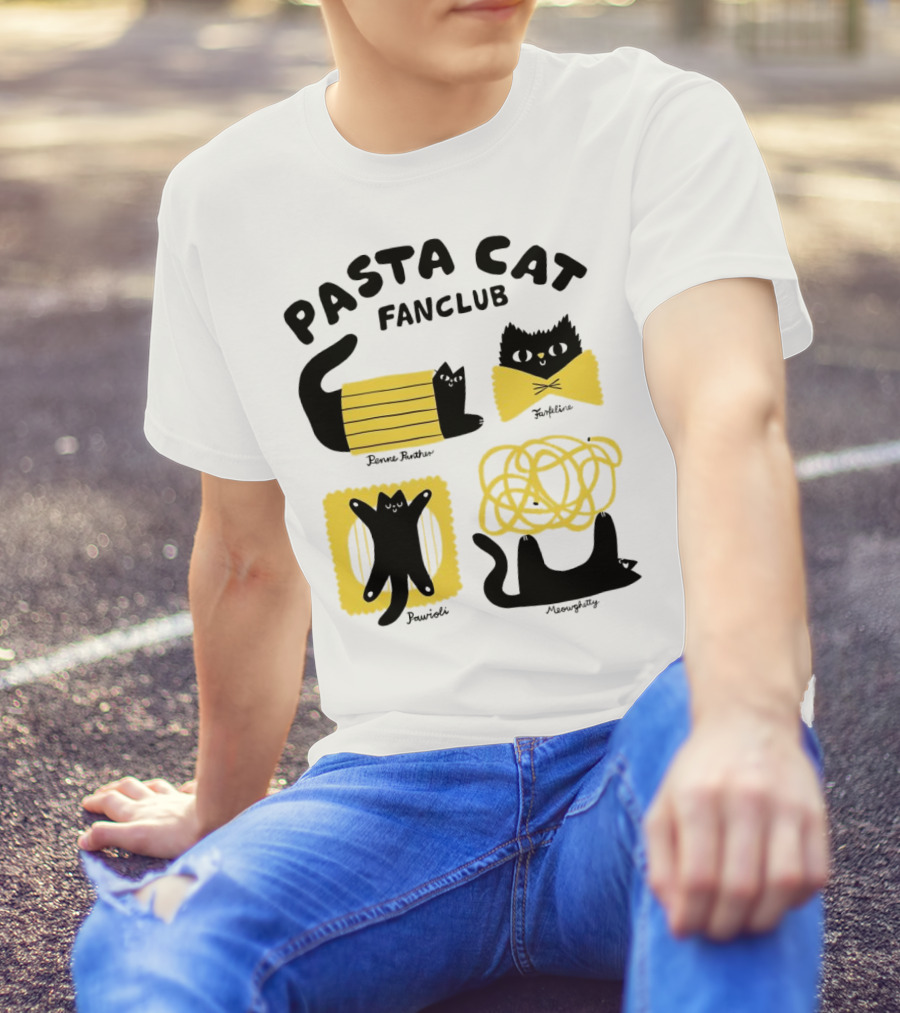 Pasta Cat Fanclub Penne Purrter ZitiFeline Pawrioli Meowgetty T-Shirt