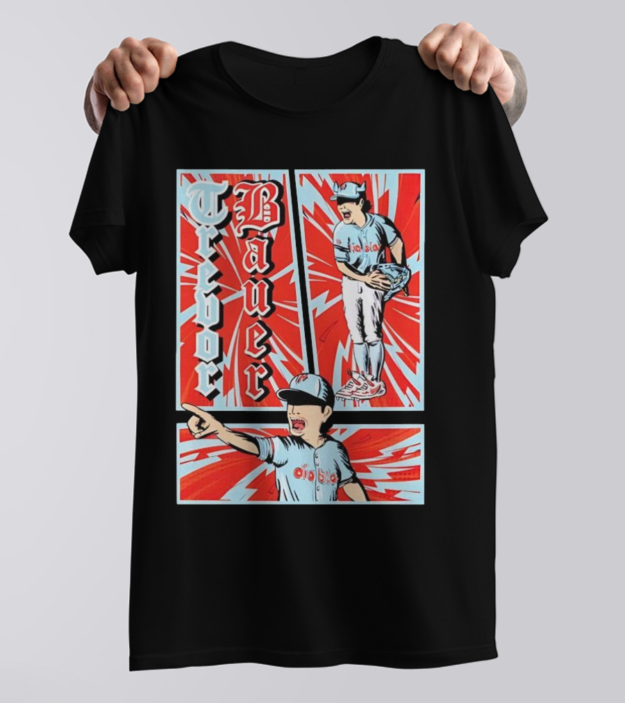 Trevor Bauer Diablo Baseball Comic Strip T-Shirt