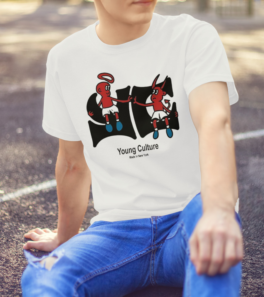 Young Culture Made In New York Best Buds Angel Devil Duo T-Shirt