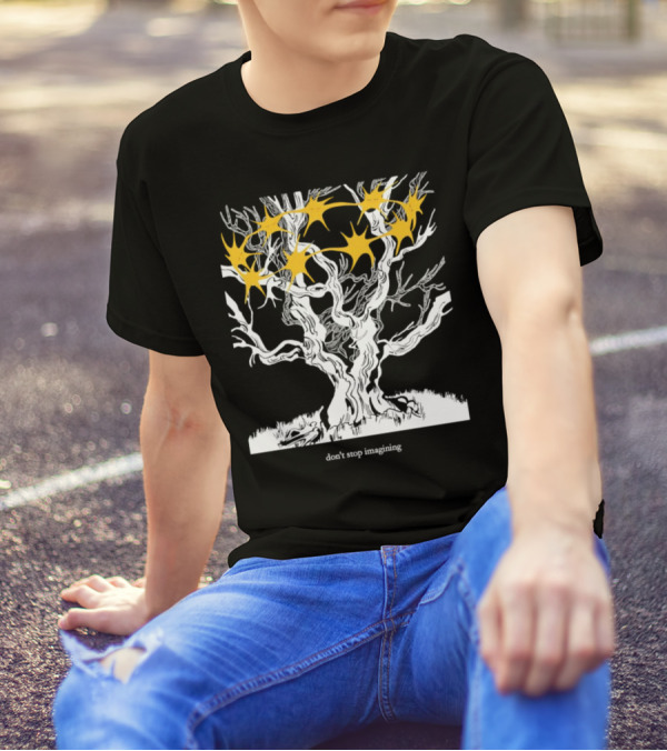 Don’t Stop Imagining Tree With Yellow Stars T-Shirt