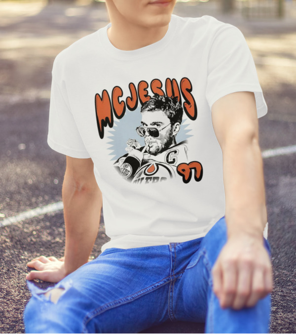 Edmonton Oilers McJesus 97 Connor McDavid T-Shirt