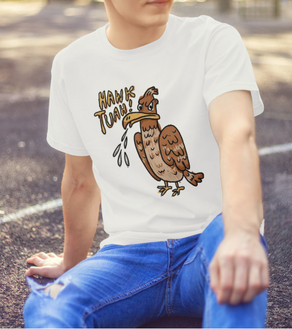 Hawk Tuah Tough Angry Bird With Spilled Ink T-Shirt