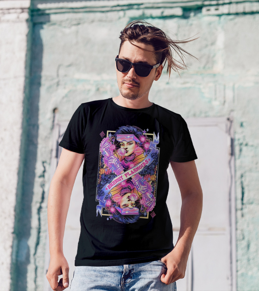 Jubilation Lee Energy Plasmoids Colorful Playing Card T-Shirt