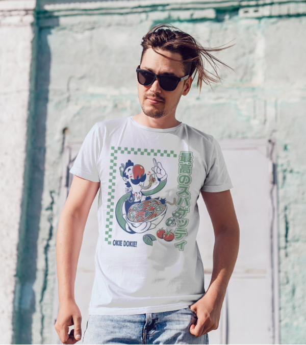 Luigi Okie Dokie Spaghetti T-Shirt