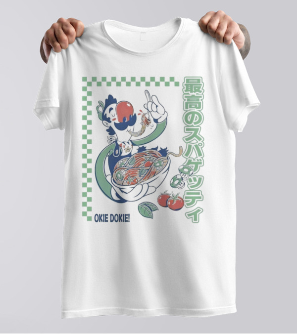 Luigi Okie Dokie Spaghetti T-Shirt