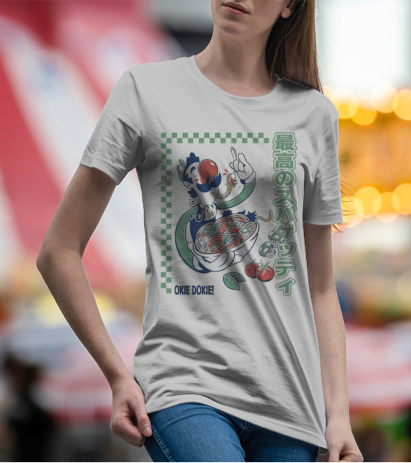 Luigi Okie Dokie Spaghetti T-Shirt