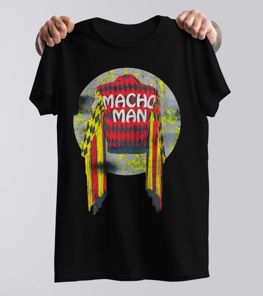 Macho Man Randy Savage Retro Jacket Fringes T-Shirt