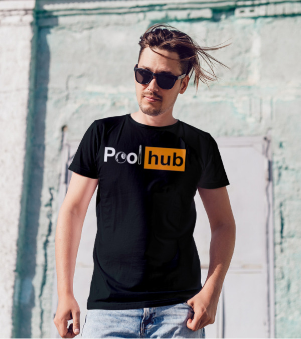 Pool Billiards 8 Ball Cue Stick Hub T-Shirt