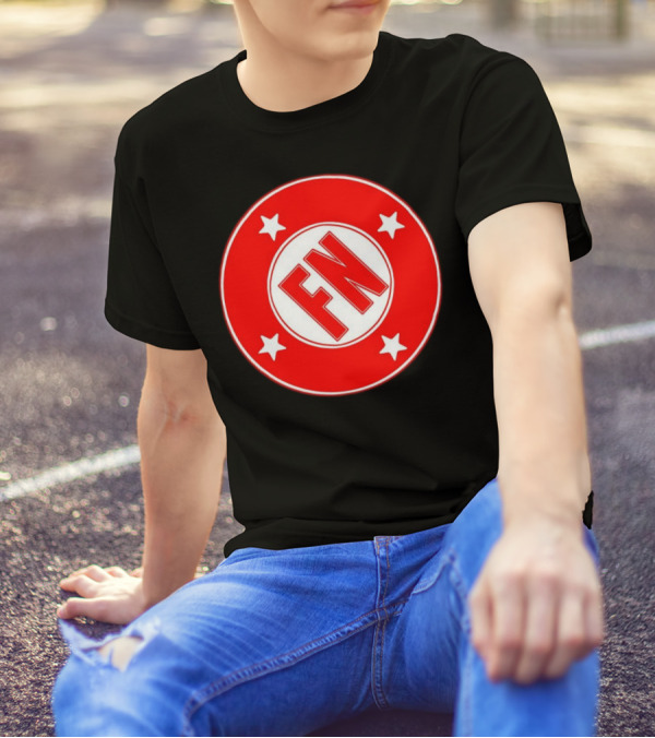 ALL FN Wrestling Red Circle Stars Shield T-Shirt