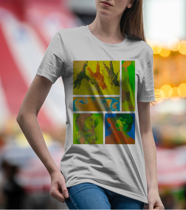 Billie Eilish Birds Of A Feather Collage Colorful Thermal Portrait Series T-Shirt